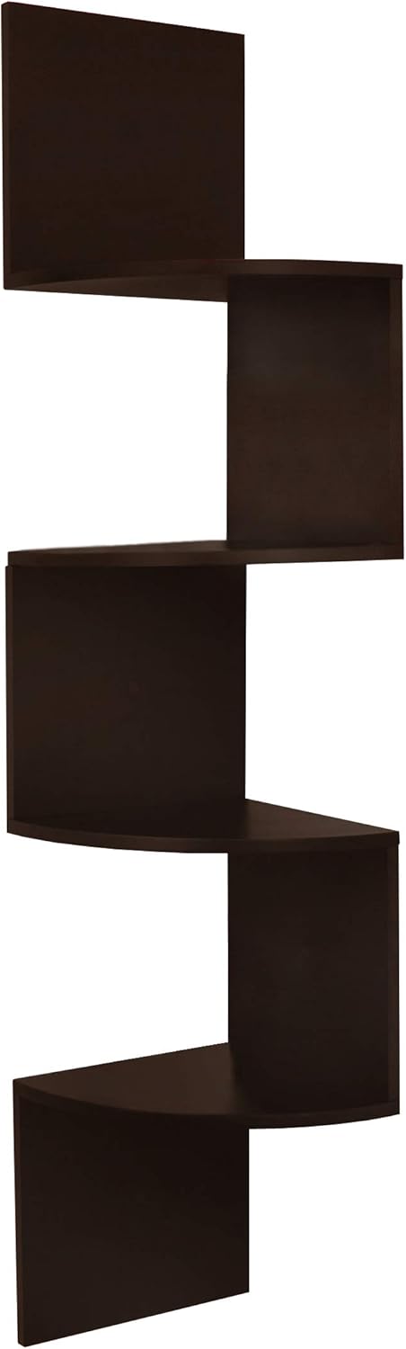 kieragrace Provo Corner Wall Shelf - 12" x 57", Espresso