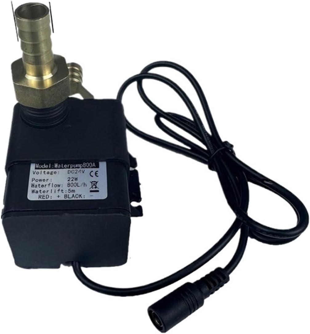 DC 12V 24V water pump high pressure ultra-quiet solar water pump head 5M 800L/H brushless motor submersible pump circulation pump(12V wire 12mm joint-01)