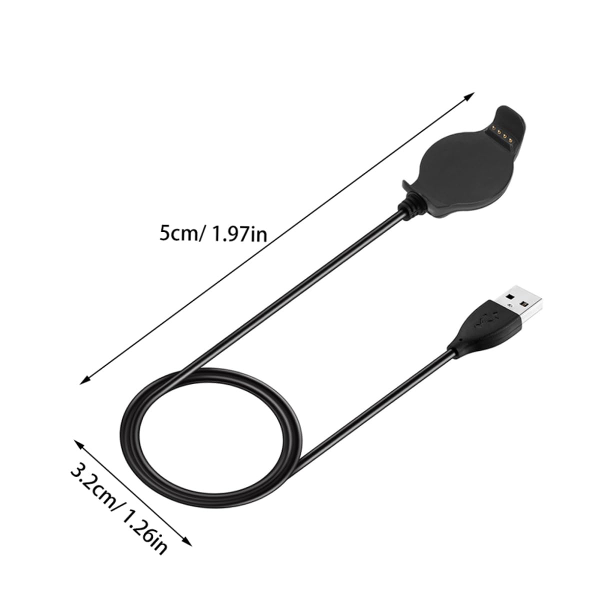 BESTonZON 2pezzi Cavo di Ricarica Integrato per Forerunner Caricabatterie USB Rapido Sicuro e Compatto per Smartwatch