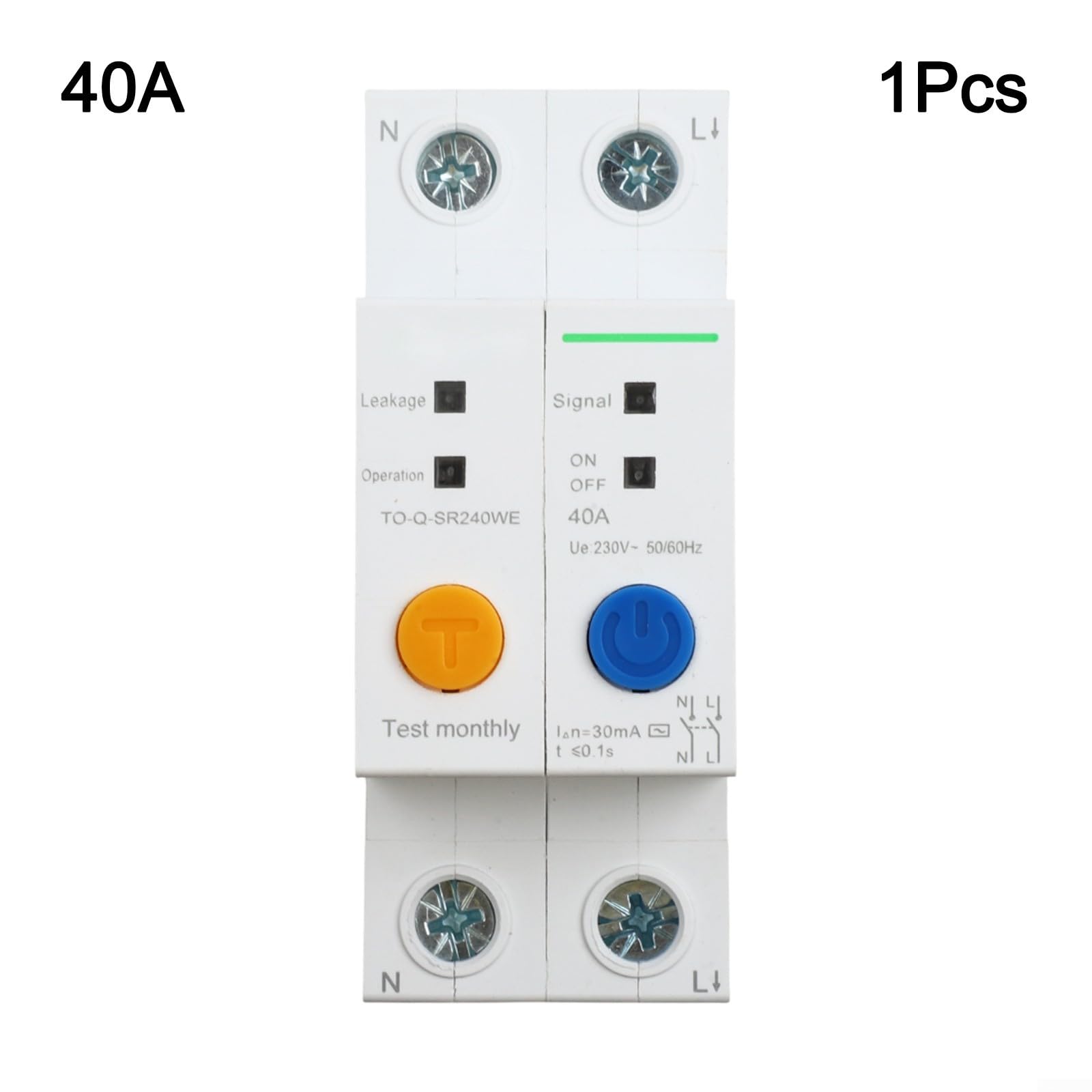 Smart WLAN Sicherungsautomat 2P 63A DIN Schiene Fernsteuerung(40A)