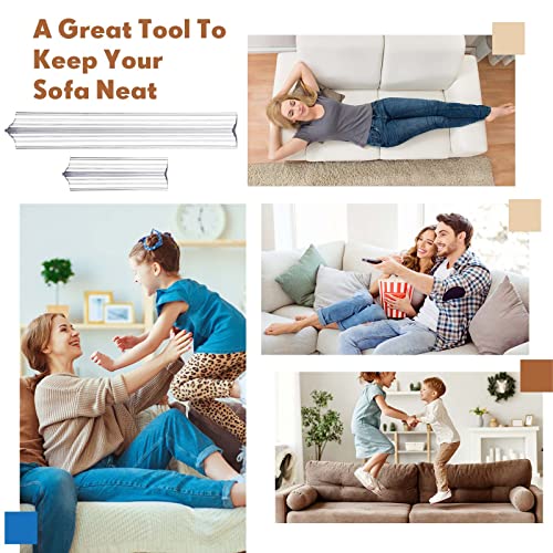 Sofa Slipcover Grips Tucks 8 Inch And 16 Inch Sofa Cover Tucks Long Clear Couch Cover Grips Pvc Anti Slip Slipcover Tuck Grips For Sectional Couch Covers Recliner Chair Cushion Armchairs (5 Pieces) #TOP4