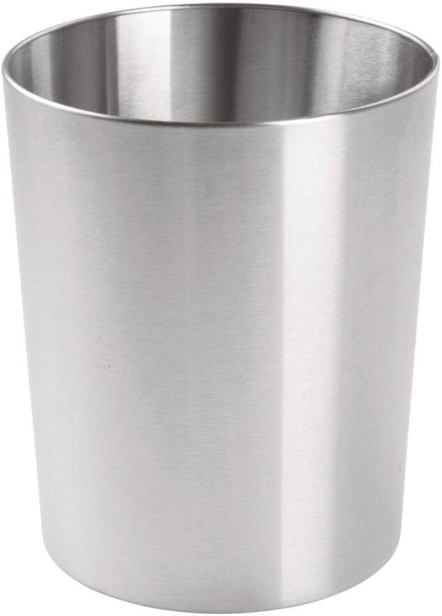 mDesign Metal Wastepaper Bin Bedroom Bin & Rubbish Bin for Bedrooms