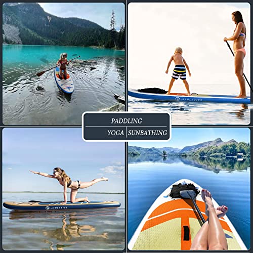 Inflatable Stand Up Paddle Board (6 Inches Thick), Isup Package W/Premium Sup Accessories & Backpack, Non-Slip Deck,Fins, Adjustable Paddle, Leash, Hand Pump,Standing Boat For Youth & Adult #TOP6