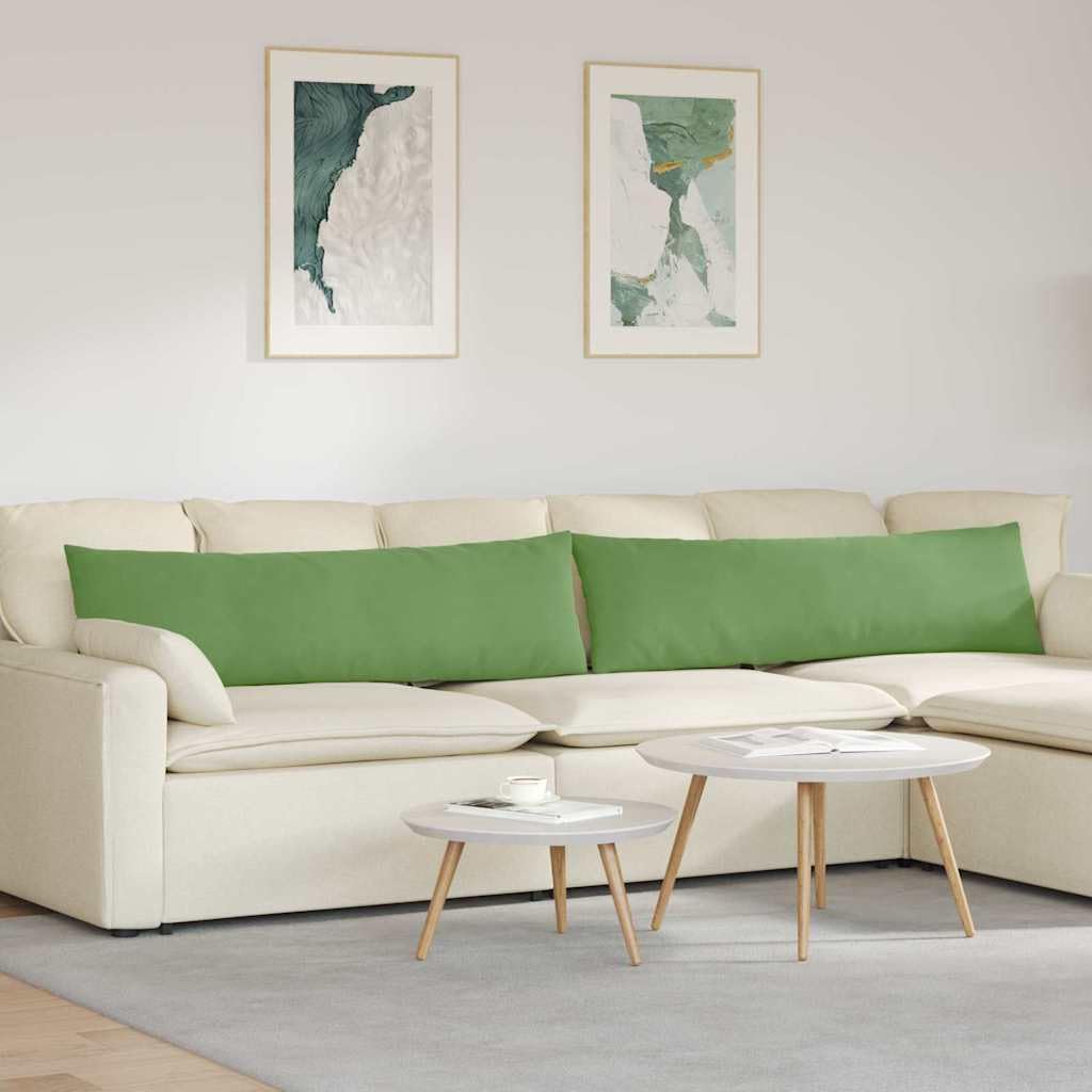 Coussin de canapé velours vert clair pour salon et salle à manger