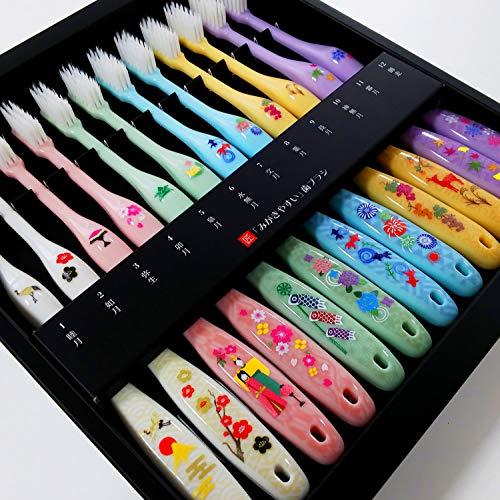 ライフレンジ みがきやすい歯ブラシ 【歯みがき四季折々】極(ふつう)12本セット 【田辺重吉考案】のサムネイル