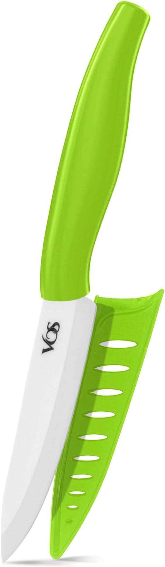 Ceramic Paring Knife - 4 Inch Zirconia Blade With Sheath Cover - Handle Fruit and Vegetables Kitchen Knife (Green)