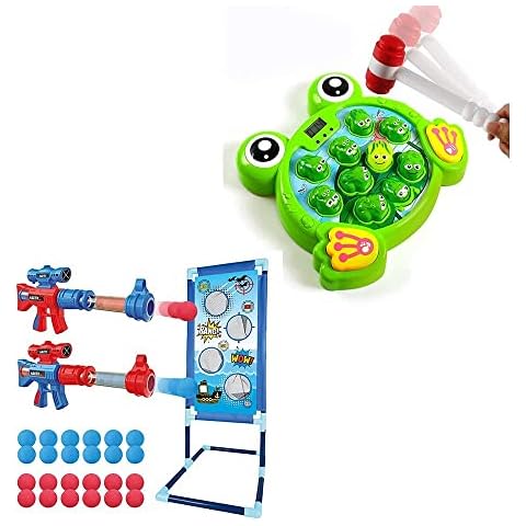 YEEBAY Interactive Whack A Frog Game for Age 2,3, 4 & Shooting Game Toy for Age 5, 6, 7, 8,9,10+ Years Old Kids, Boys, Girls Cover