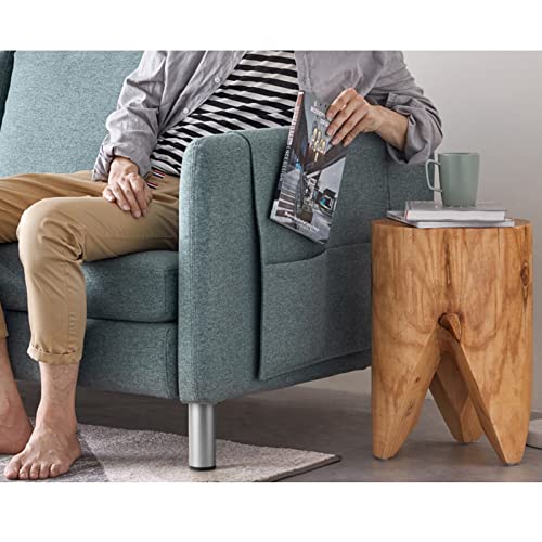 Patas ajustables de metal para sofá: juego de 4 piezas de aluminio de 12 cm con tornillos 3