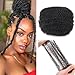 afro kinkys bulk human hair 8-28 inch afro kinky bulk 100% human hair for dreadlock extensions repair loc making twists (1 B, 16 Inch)