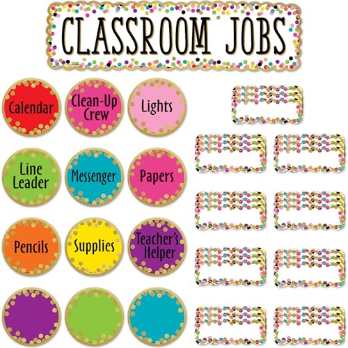 Image of Teacher Created Resources Confetti Classroom Jobs Mini Bulletin Board (TCR8802)