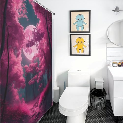 Rideau de douche imperméable Sakura en polyester lavable 183x183cm pour baignoire chic - 3
