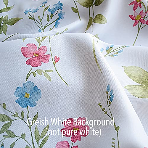 Linentalks Floral Bedroom Curtains 84 Inches Long 2 Panels Set, Farmhouse Thermal Insulated Blackout Curtains For Living Room, Grommet Room Darkening Curtains, Boho Black Out Curtains Green Red Multi #TOP7