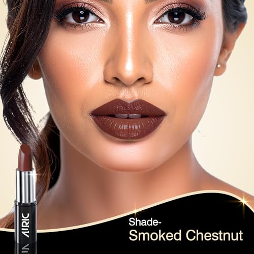 Image of Auric MatteRich Lipstick | Smoked Chestnut | 4.2g | High Pigment, Long-Lasting, Transfer-Proof, Vegan & Paraben-Free Lip Color