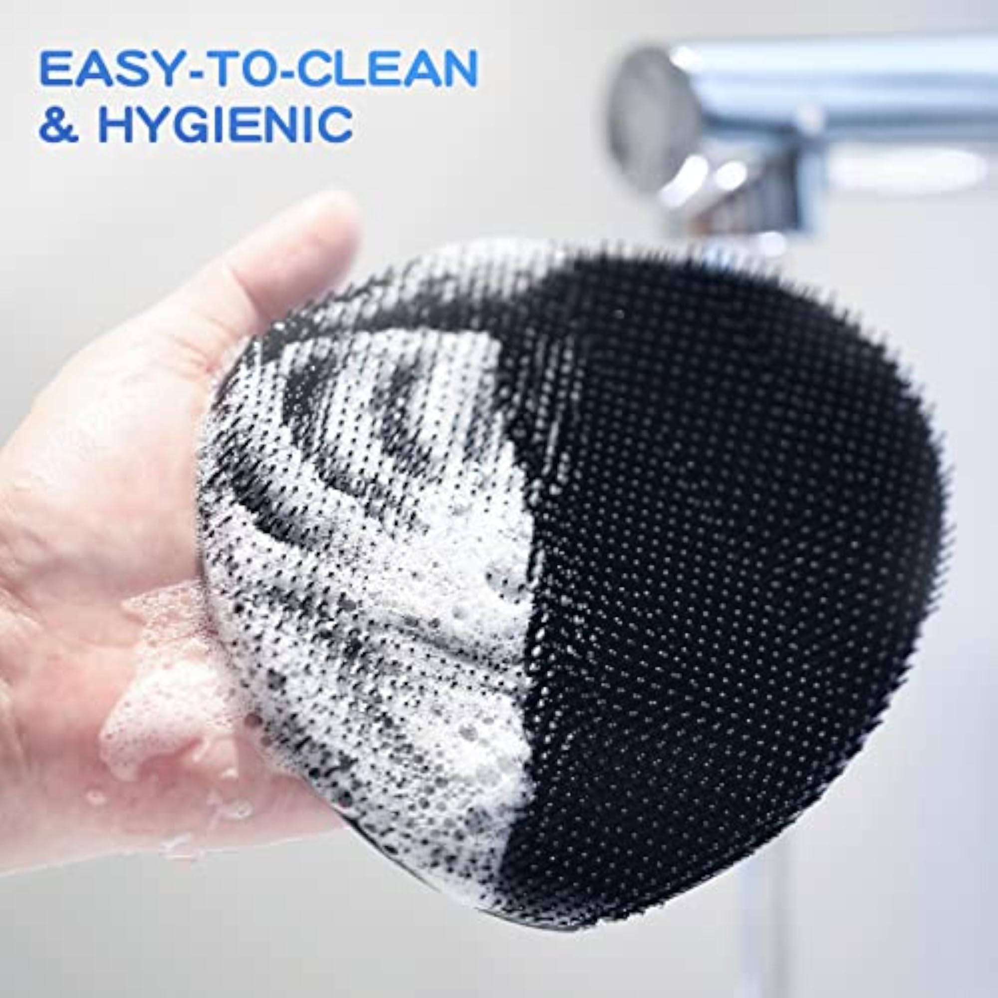 3 PCS Soft Silicone Shower Brush for Deep Cleaning