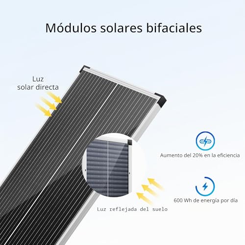 Miniatura 3 de Nicesolar Sistema De Panel Solar Fuera De La Red De 100 W Y 12 V, Kit De Panel Solar De Carga Para Camping, Controlador De Carga Solar De 20 A Cable Solar, Para Hogar, Coche, Cobertizo, Rv