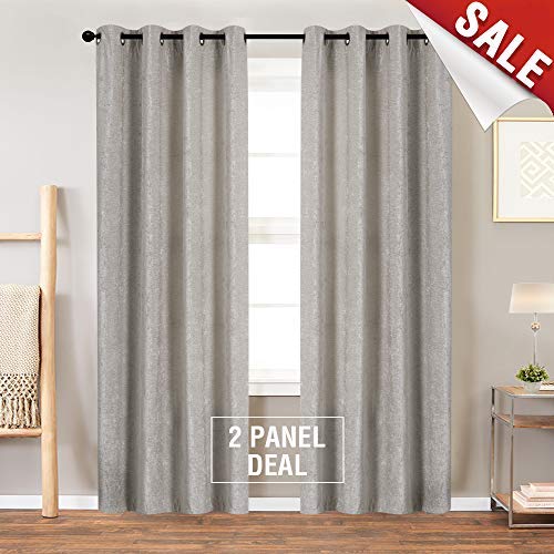 2 Panels Of Luxurious Blue Burgunday Brown Jacquard Chenille