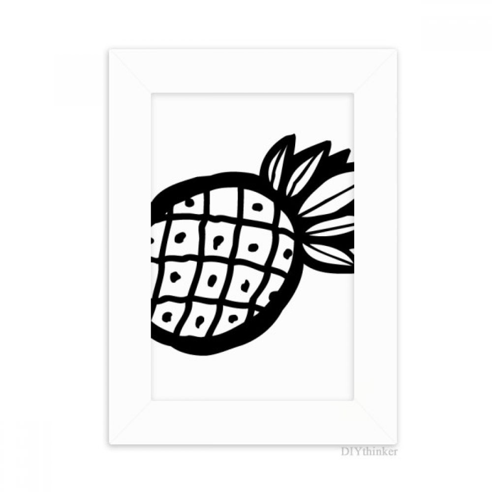 Cadre photo fruit ananas noir pour décorer un bureau moderne 5x7