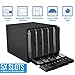 Kingwin Hard Drive Enclosure for Computer PC Case Internal 5 Bay Hot Swap for 3.5” HDD SSD, SATA Backplane Aluminum Trayless Mobile Rack, Support SATA I/II/III & SAS I/II 6 Gbps Performance