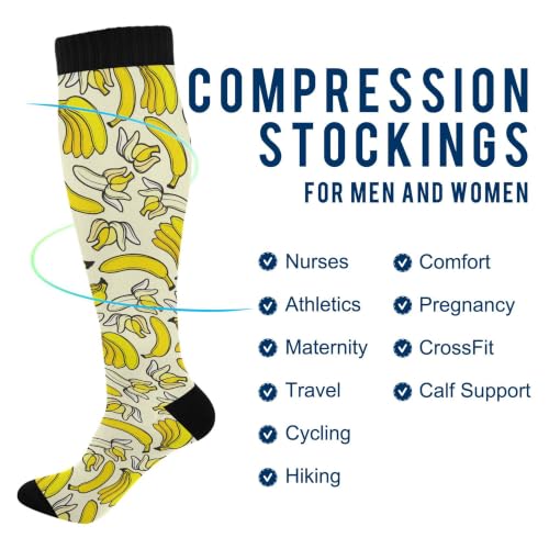 Image of Fisyme Socks for Women Men Warm Comfort Athletic Crew Running Hiking Cycling Compression Socks