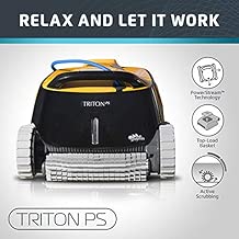 Dolphin Triton PS Automatic Robotic Pool Cleaner with Extra-Large Filter Basket and Superior Scrubbing Power, Ideal for In-ground Swimming Pools up to 50 Feet. - coolthings.us
