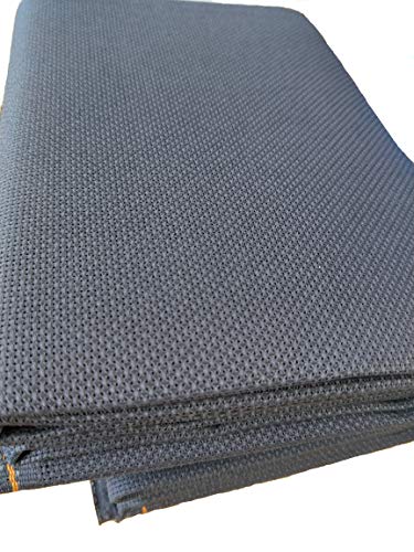 Image of 12 inch x 59 inch 14CT Counted Cotton Aida Cloth Cross Stitch Fabric (Navy Blue)