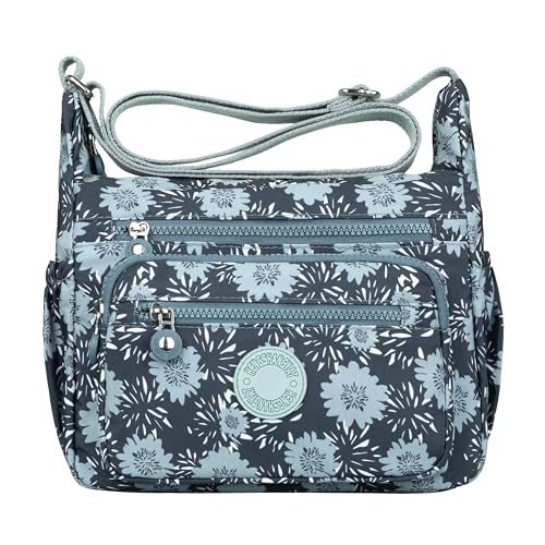 Image of Women's Crossbody Sling Bag | Multi Pocket Water Resistant Handbag for Ladies | Shoulder Purse with Spacious Interior & Adjustable Strap, Perfect for Travel, Shopping | 10 Pocket Organier