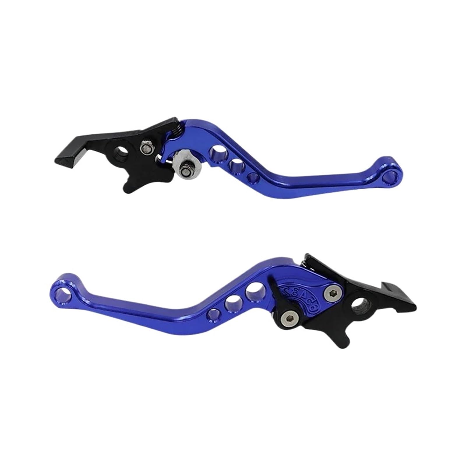 Etekgvyva Blue Clutch Brake Lever Set Universal Motorcycle Brake Handle Adjustable Size Moto Motorbike Modification Clutch Drum Brake Lever Handle(Blue)
