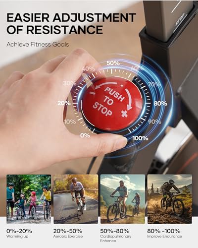 Exercise Bike Stationary Bikes for Home Cycling Bike Indoor Bike with Comfortable Seat Cushion LCD Monitor Silent Belt Drive 300 lbs Weight Capacity Heavy Flywheel - Image 3