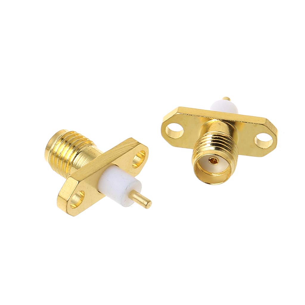 Produktbild von 10x SMA-Buchse PCB-Montage – Lötadapter RF-Stecker Gerade, Vergoldet, 6x13,5mm