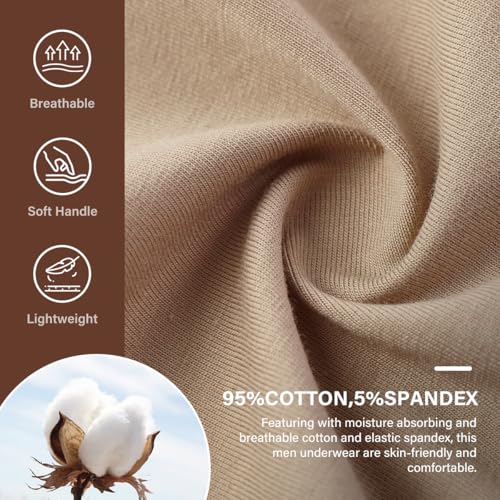 Arjen Kroos Underwear for Men 4 Pack Soft Breathable Cotton Briefs with Bulge Pouch Panties2