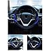 Alusbell Microfiber Leather Steering Wheel Cover Breathable Auto Car Steering Wheel Cover for Men and Women Universal 15 Inches (Blue)