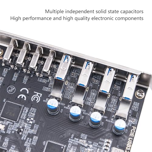 Carte d'extension PCIe USB 3.2 et Type C 20Gbps pour PC fixe - 6