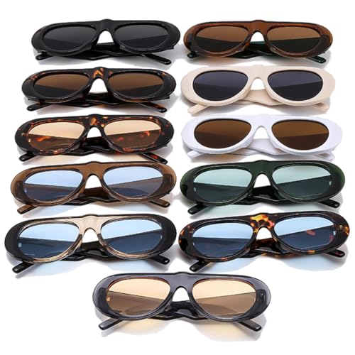 Retro Women Sunglasses Fashion Candy Color Uv400 Men Trending Wide Legs3