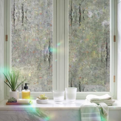 Vinilo para ventana gris de privacidad 17.7" x 78.7" miniatura 4