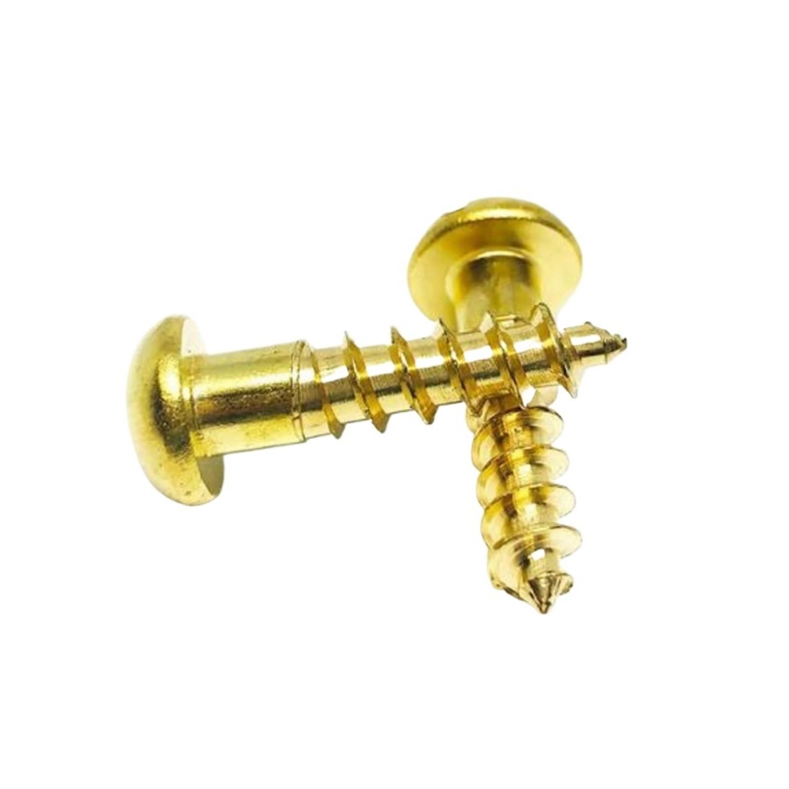 20/50/100 Tornillos De Cabeza Plana Ranurados De Latón, Kit Surtido De Tornillos De Madera Redondos Autorroscantes De Latón Puro, M1.6 M2 M2.5 M3 M3.5 M4 M5 M6(M3.5x30(100pcs))