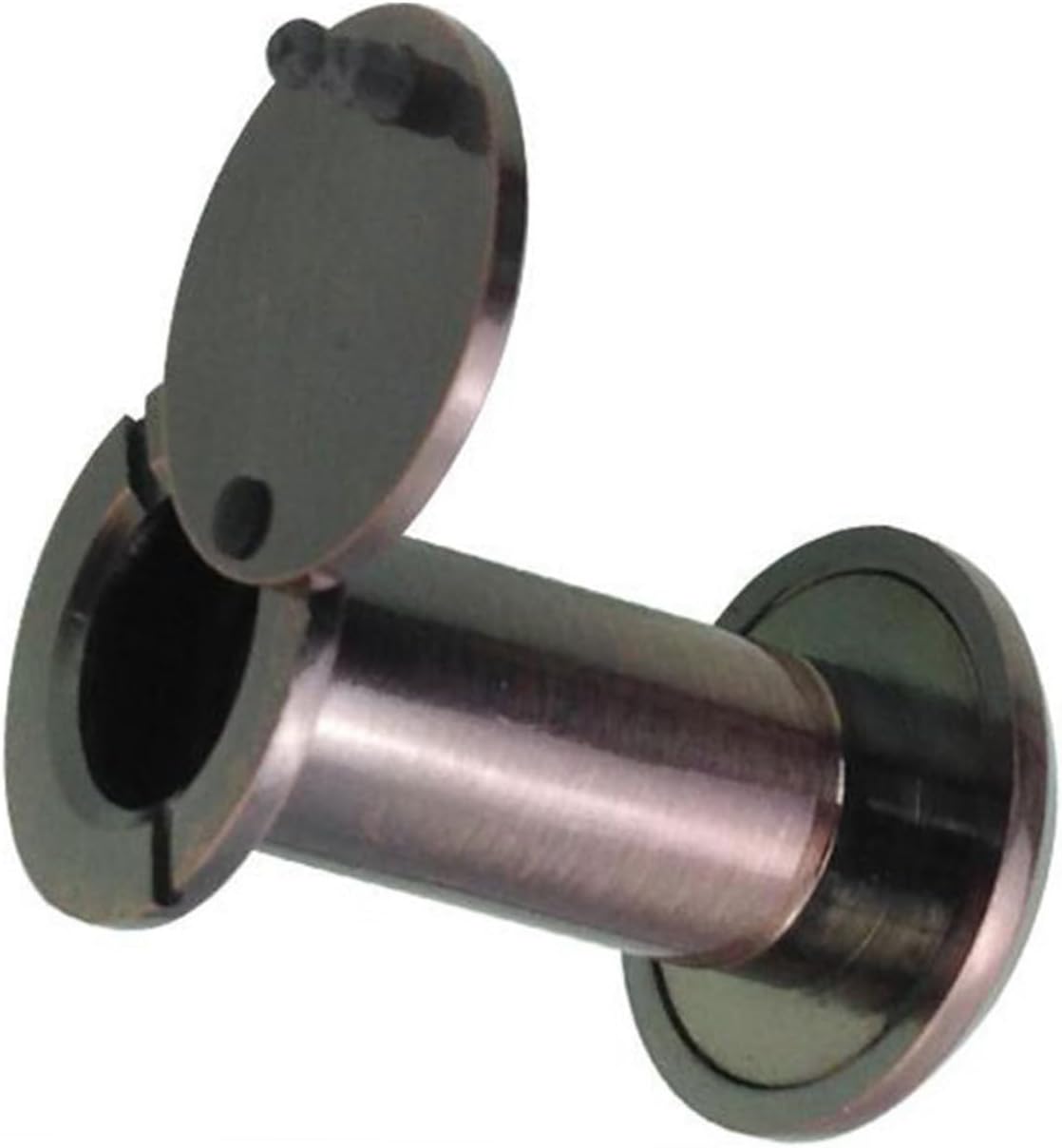 Copper Door Viewer with Large Viewing Angle Pinhole, Prying-Resistant | Rear Lid Included, Silver Finish, for Hotel and Home Doors, Easy to Operate, Lasting Use
