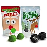 Rentier-Pups und Weihnachtsmann-Popel – Lustiges 2er Set für Weihnachten, origineller Scherzartikel und Spaßartikel für Erwachsene, Kinder, Kollegen und Familie, ideal für Wichteln, Advent und Party