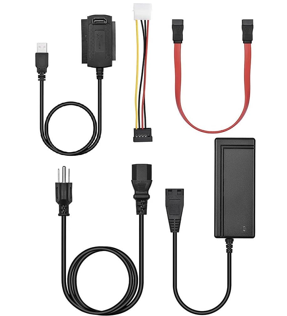 SATA/PATA/IDE drive to USB 2.0 adattatore convertitore cavo per HDD SSD 2.5 "3.5" con alimentazione di alimentazione esterna