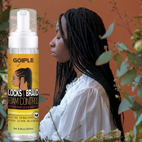 Goiple Braid Foam For Braids, Twists, Locs - No Flake Extra Hold & High Shine - Lightweight Mousse Moisturizes & Styles Hair thumb #6
