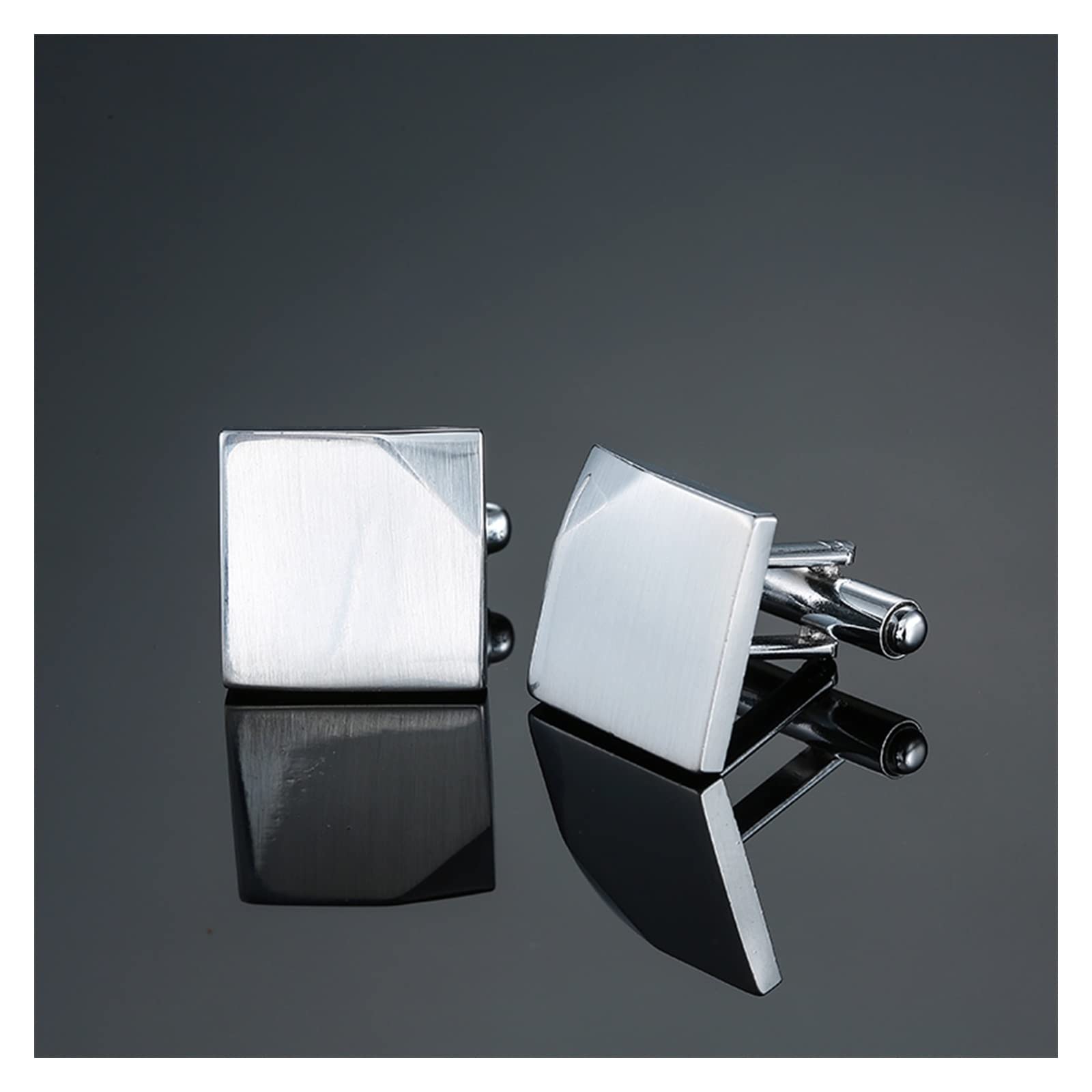 Anzug Manschettenknöpfe Klassische Männer Black Box Manschettenknöpfe Manschettenknöpfe Französisches Hochzeitskleid Hemd Zubehör 1 Double (Metal Color : 10)