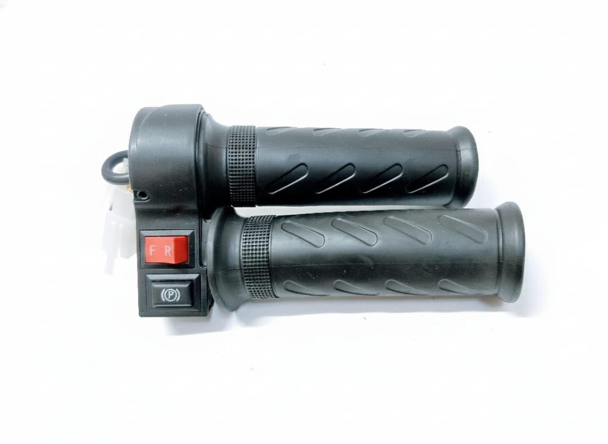 1PCS Universal EV Throttle for 24v 36v 48v 60v 72V Compatible with Electric Scooter Ebike E-Cycles E-Rickshaw E-kit with Three Speed Mode and Parking (F R AND PUSH) Button-image-24