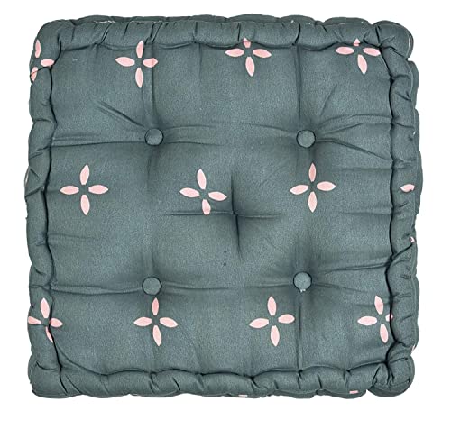 Image of Amazon Brand - Umi Chair Cushion Comfortable Thick Tufted Seat Cushion Cushion for Meditation,Floor Cushion for Sitting in Living Room,Chair Box for Indoor Seat Set of 1,16X16(Inches) (Brown)