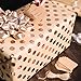 Craft Christmas Wrapping Paper Set - All Occasion Brown Kraft Wrap Kit - 4 Rolls Plus Twine and Gift Cards - Modern Rose Gold Polka Dot Design - Perfect for Birthdays, Weddings, Holidays & More