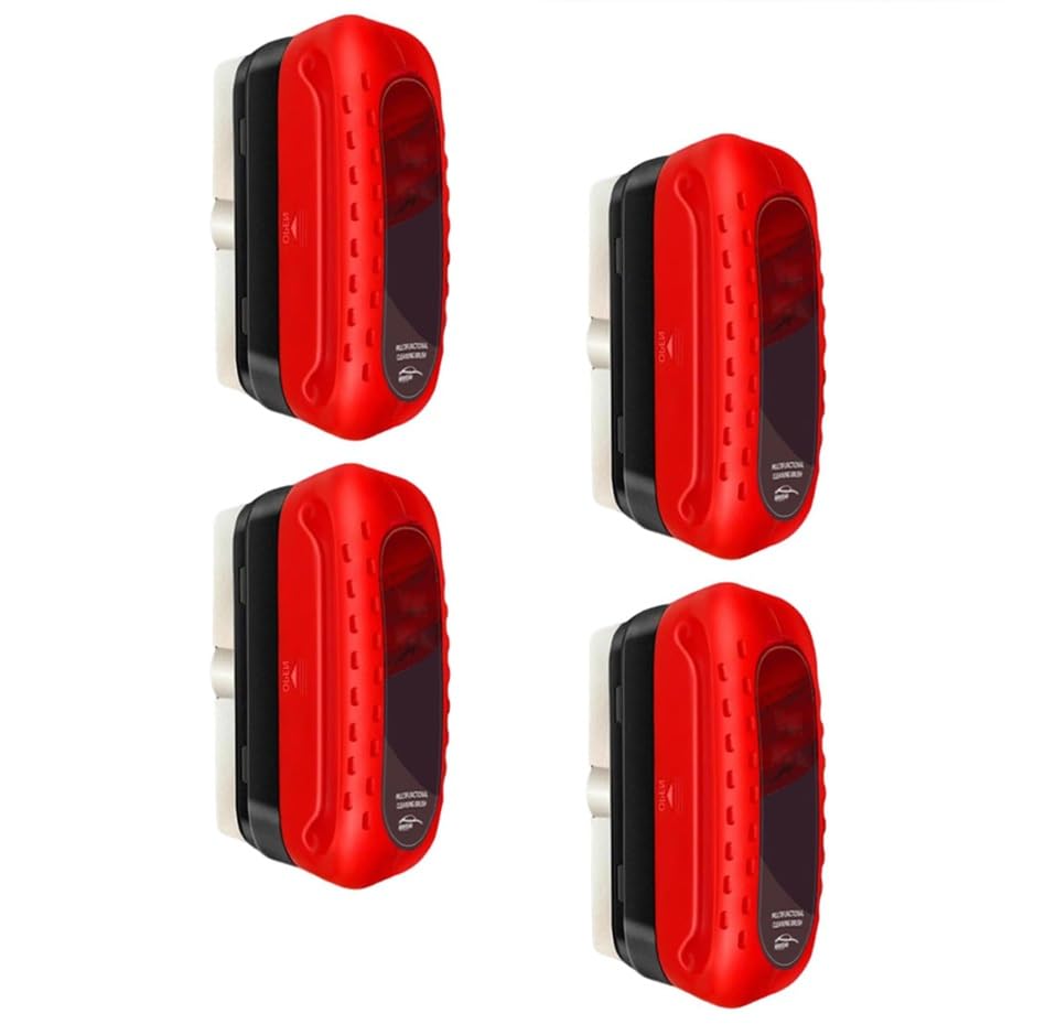 Plaque de nettoyage du pare-brise rouge x4 pour clarte et visibilite automobile optimale