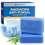 Hermon Powerful Ringworm Antifungal Soap – Treatment for Ringworm, Athlete’s Foot & Jock Itch – Tea Tree Oil & Sulfur Formula – Fungal Soap for Daily Body Wash – 2 Pack