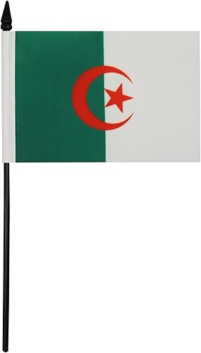 Miniatura 288 de Bandera de mesa Sierra Leona de 5 x 8 pulgadas, bandera de escritorio de Sierra Leona, 8.3 x 5.5 in, barra y base de plástico negro AZ FLAG