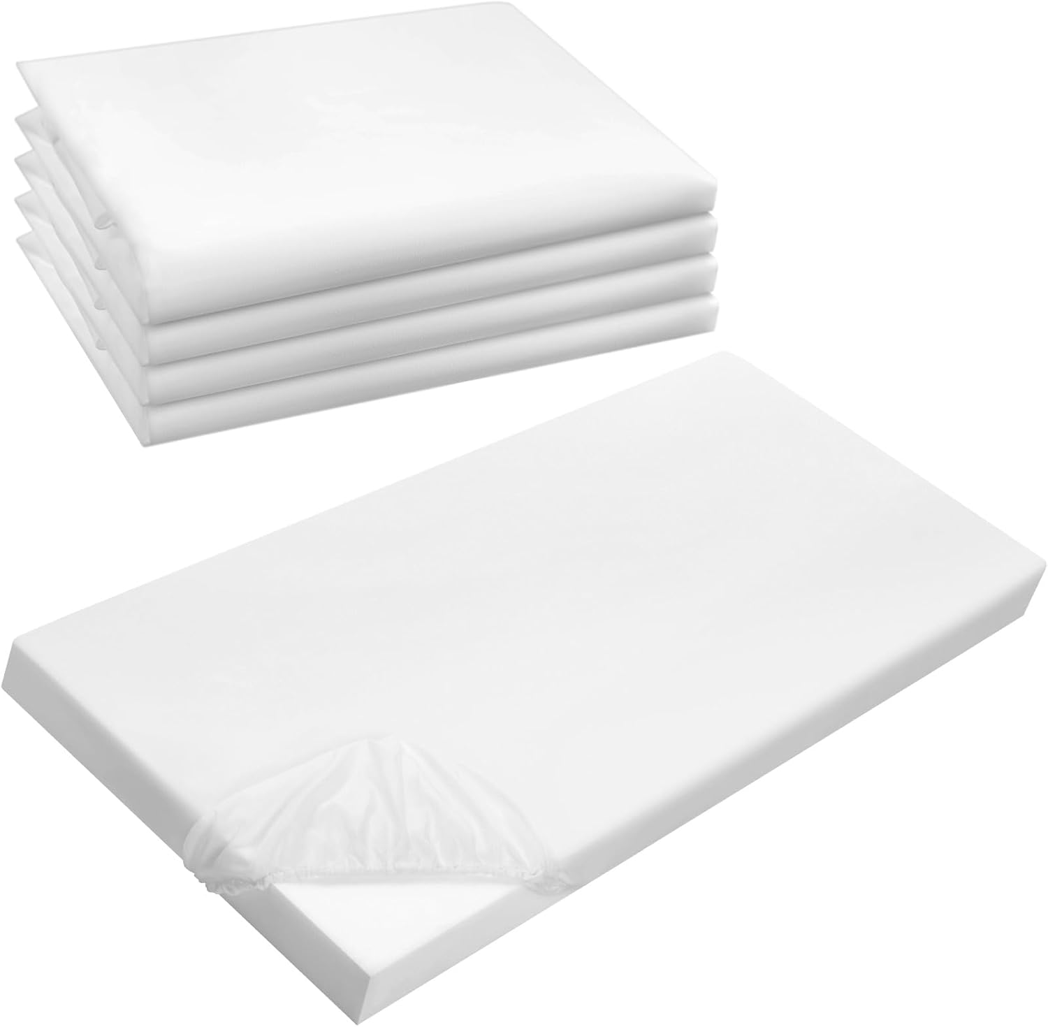 VitalCozy Daycare Cot Sheets for Sleeping Bulk 48 x 24 Inch