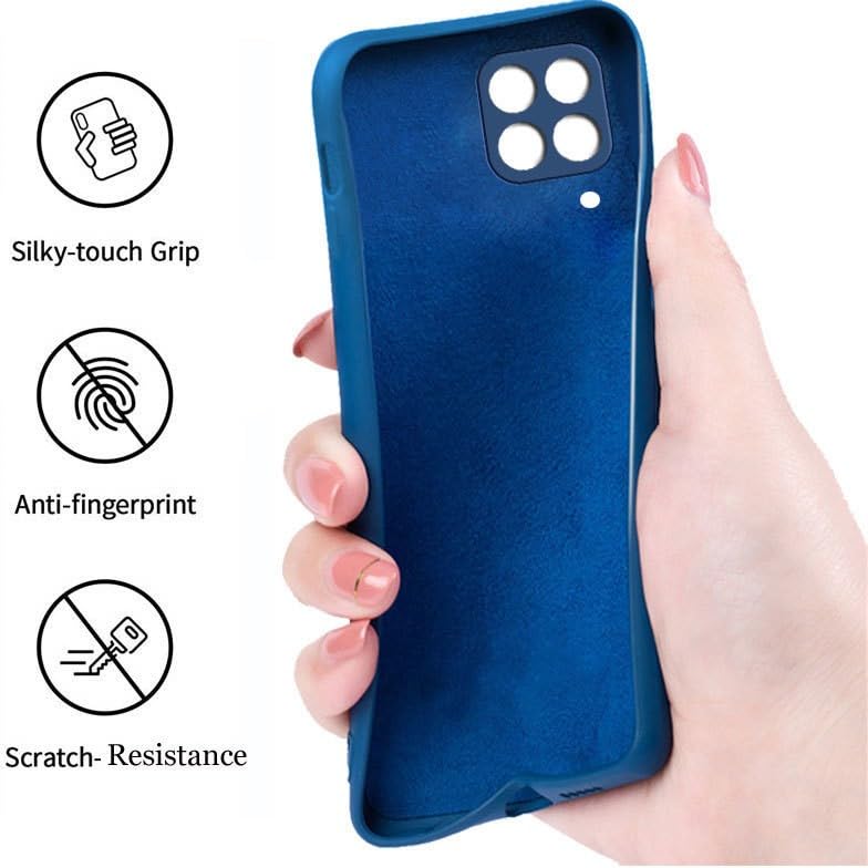 Image of A rtistque Back Cover Case for Samsung Galaxy A22 4G with Camera Protection | Shockproof TPU | Stylish Protective Design | Slim Fit | Ultra Matte | Samsung Galaxy A22 4G Back Cover - Blue