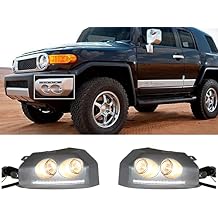 For Toyota FJ Cruiser 2007-2014 Front Bumper Ends Fog Light LED DRL Running Lamps Assembly