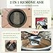 KAMaster 2 in 1 Cast Iron Ash Can Fit Kamado Grill Classic Joe,With Stainless Steel Slid Out Ash Drawer Remove Ash Easier,Ash Can With Foldable Handle Can Use With Fire Grate Or Charcoal Fire Basket